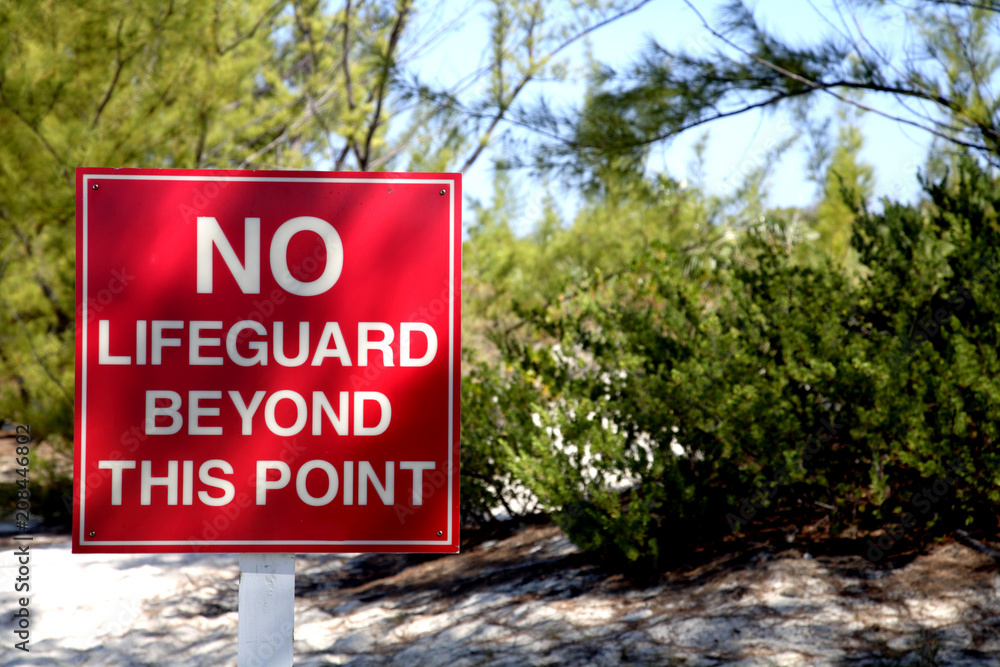 No Lifeguard beyond this point