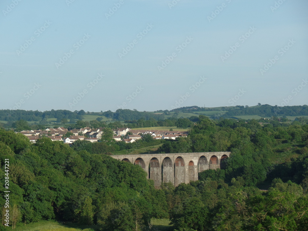 Panoramic view of Pensford in Somerset, England
