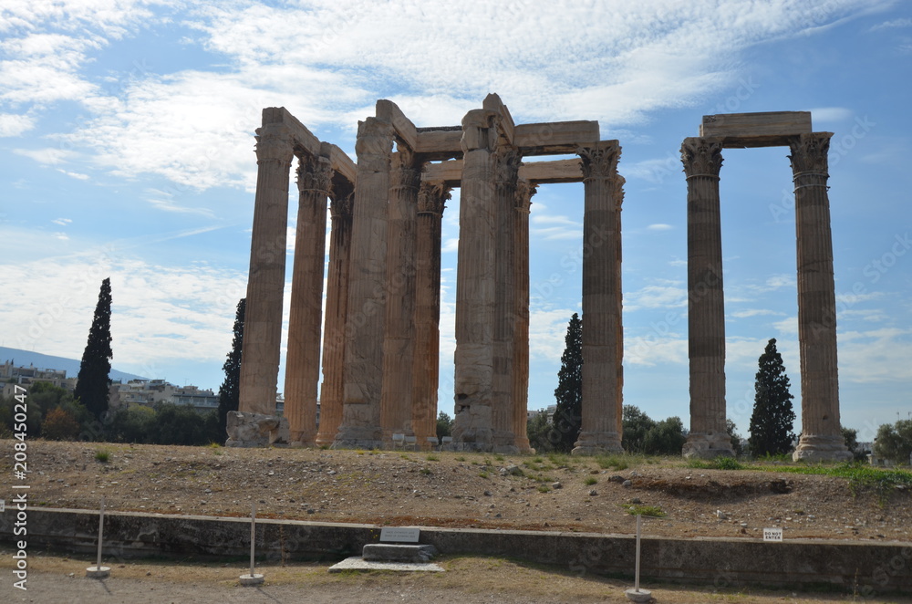 greece ancient ruins temple of zeus athens column