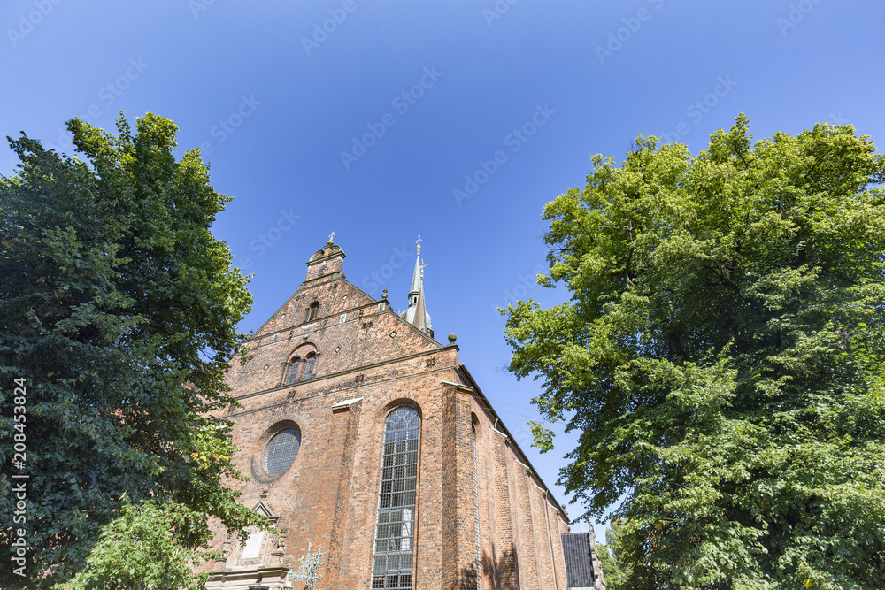 The Helligaandskirken Church on a beautiful sunny day in Copenhagen, Denmark.