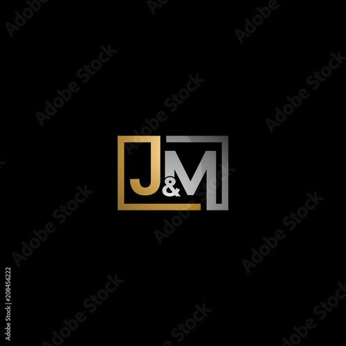 Letter JM Square Creative Logo Design Template, JM Alphabet initial Letter square Monogram Icon Logo design vector illustration