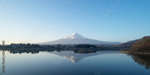 逆さ富士 河口湖 ドローン撮影