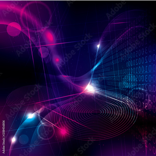  Abstract technology background.use layer overlay effect.