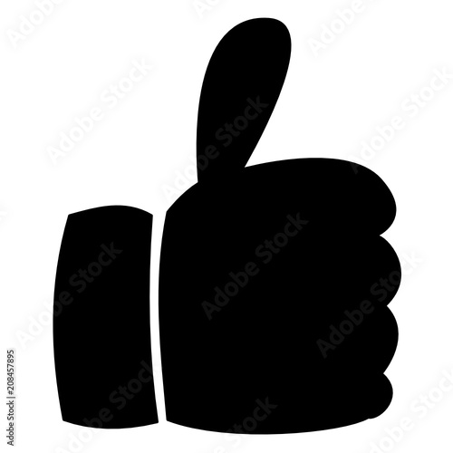 Hand mit Daumen hoch