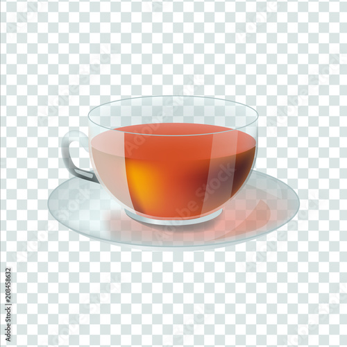 Vector illustration in realism style about tea
