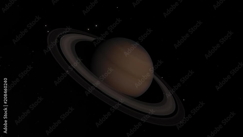 Moons of Saturn rotating around the planet 3d animation. Moons of Saturn rotating around the planet 3d animation.