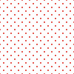 Acrylglasbilder Polka-Dot-Muster Rote Punkte auf weißem Hintergrund  © natrot