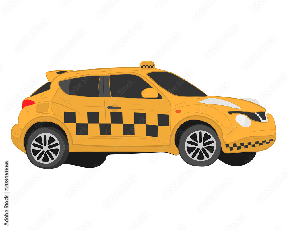 yellow taxi car vector drawing illustration yellow taxi car vector drawing illustration