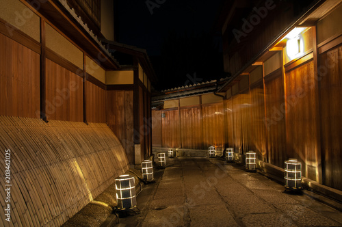 京都　石畳通りのライトアップ