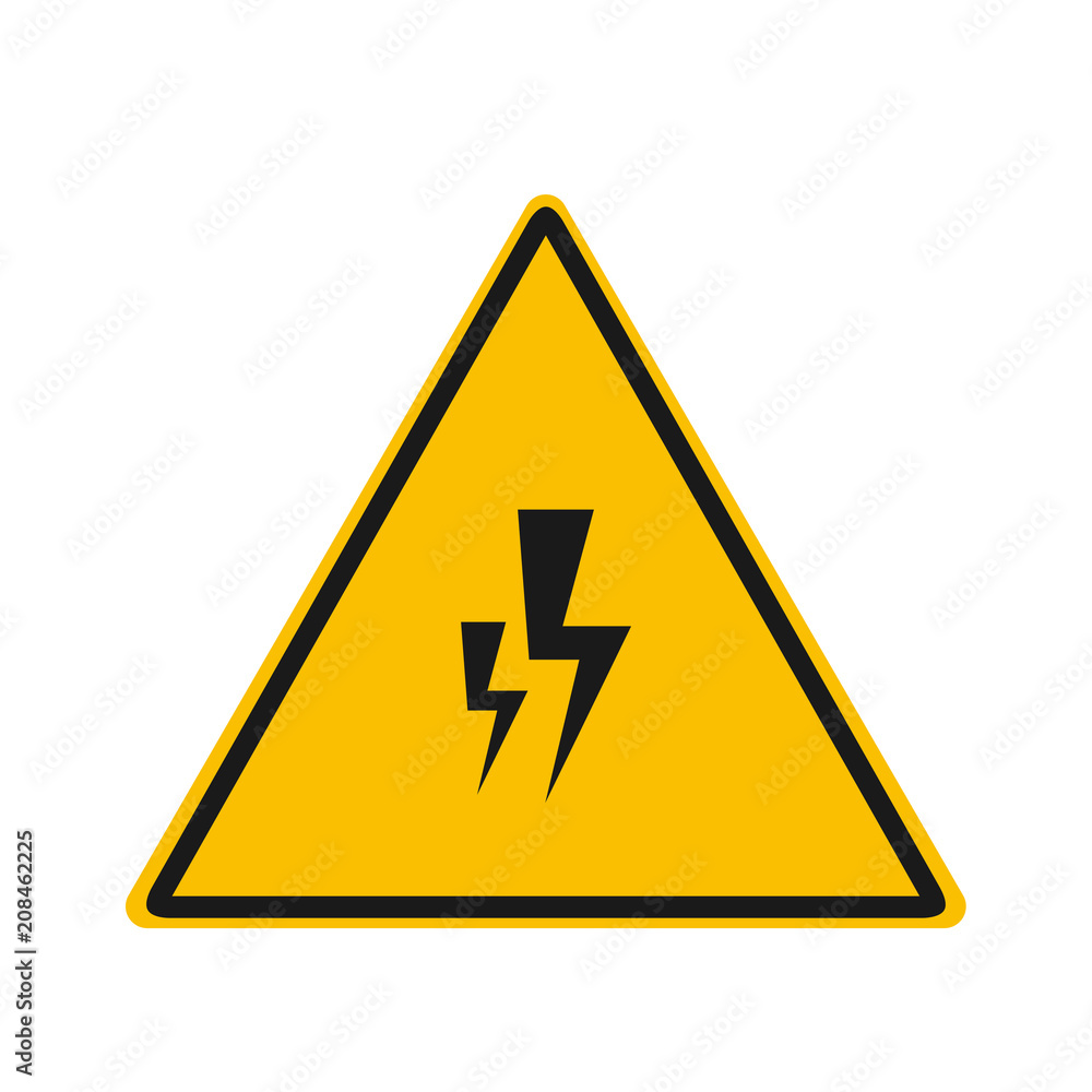 electric warning vector sing electric warning vector sing