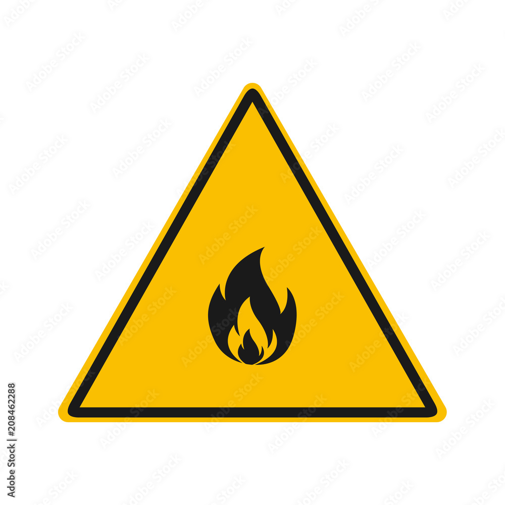 fire warning vector sing