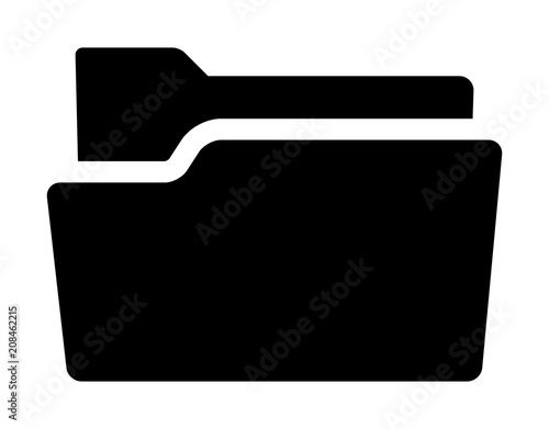 File folder, binder or record flat vector icon for apps and websites