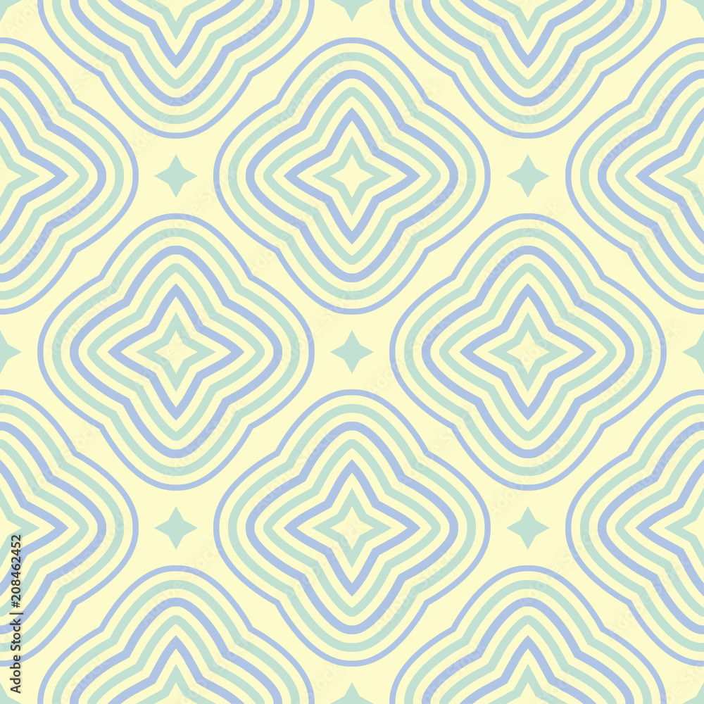 Beige colored geometric seamless pattern. Pale background