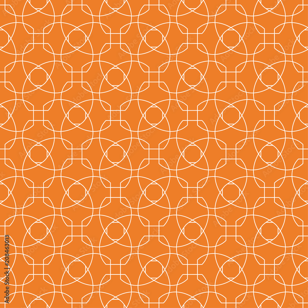 Orange geometric ornament. Seamless pattern Orange geometric ornament. Seamless pattern