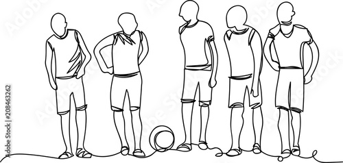 football team. one line