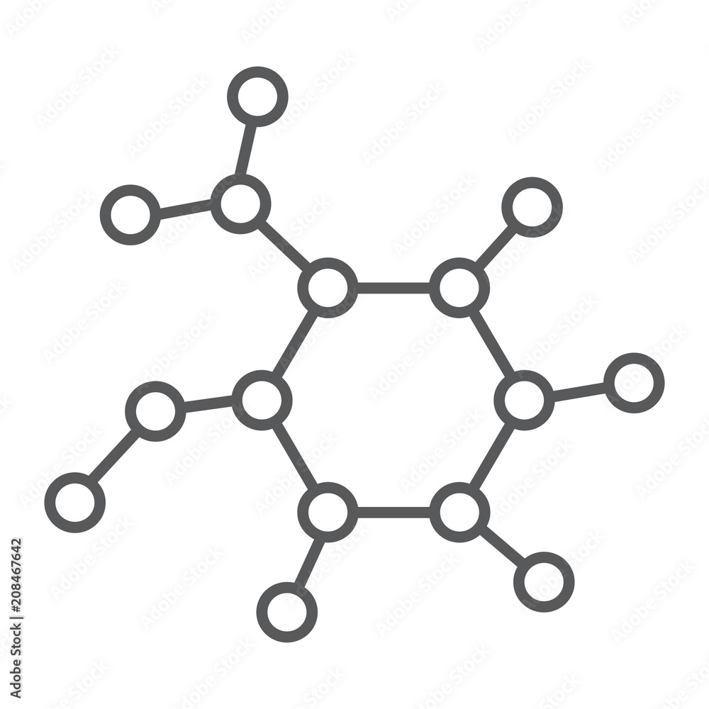 Molecule thin line icon, science and education, dna sign vector graphics, a linear pattern on a white background, eps 10. Molecule thin line icon, science and education, dna sign vector graphics, a linear pattern on a white background, eps 10.