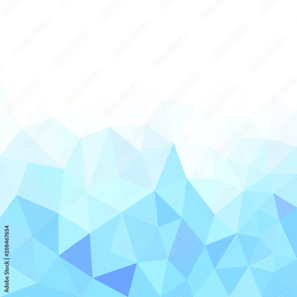 Fototapeta Polygonal space for your design for your amazing concept. Space for headline or product. Low Poly. Mesh of triangles. Blue texture.