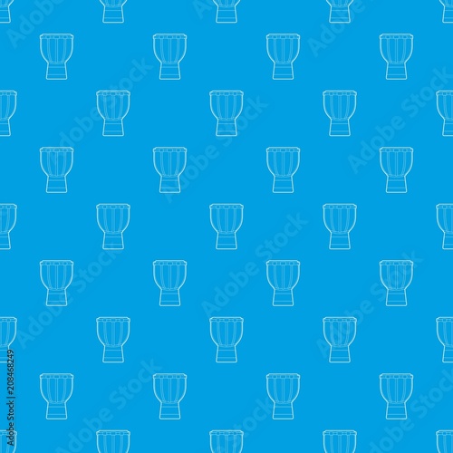 Tam tam pattern vector seamless blue repeat for any use