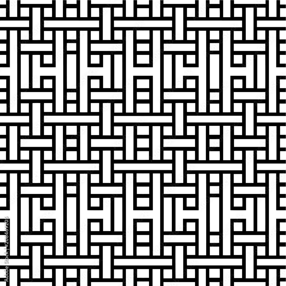 Abstract seamless black and white pattern