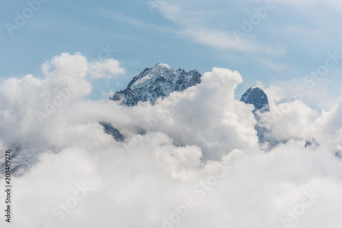Mont Blanc Peak in Auvergne-Rhône-Alpes in France