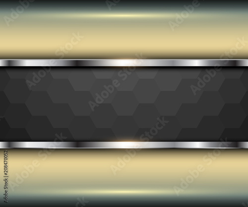 Abstract background with hexagons banner