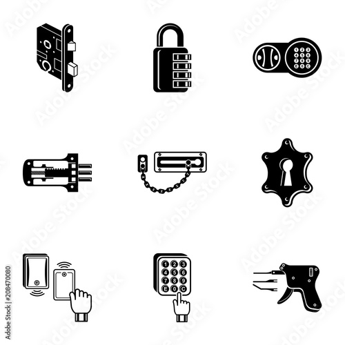 Shut icons set. Simple set of 9 shut vector icons for web isolated on white background