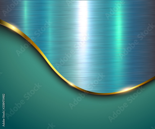 Elegant metallic background blue and green
