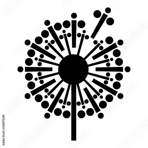 Abstract dandelion icon. Simple illustration of abstract dandelion vector icon for web design isolated on white background