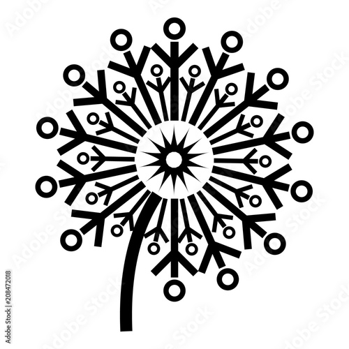Circle dandelion icon. Simple illustration of circle dandelion vector icon for web design isolated on white background