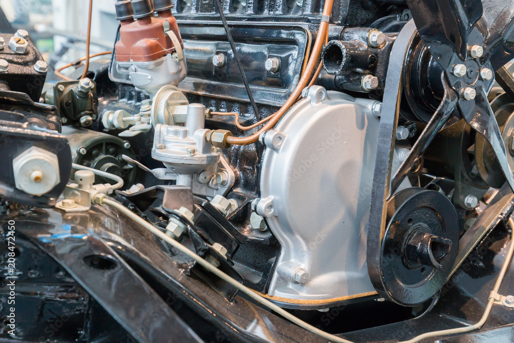 Close up detail of Car engine part. concept about car business industry. Close up detail of Car engine part. concept about car business industry.