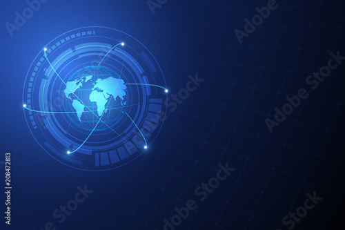 network connection global telecommunication concept vector illusatration