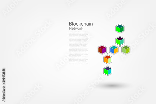 Blockchain Network  vector illustration
