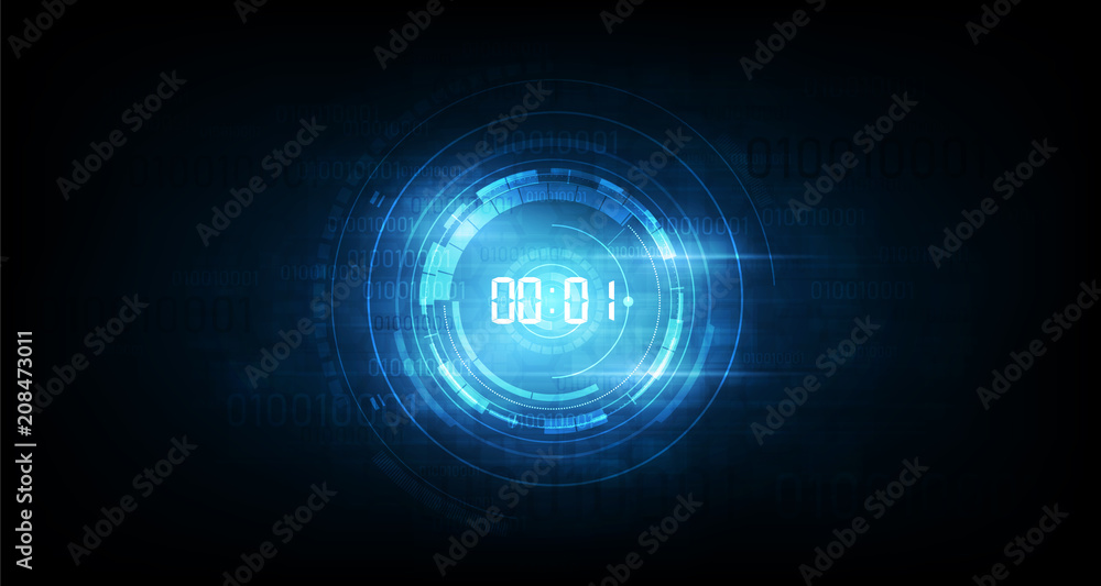 Abstract Futuristic Technology Background with Digital number timer concept and countdown, vector transparent Abstract Futuristic Technology Background with Digital number timer concept and countdown, vector transparent