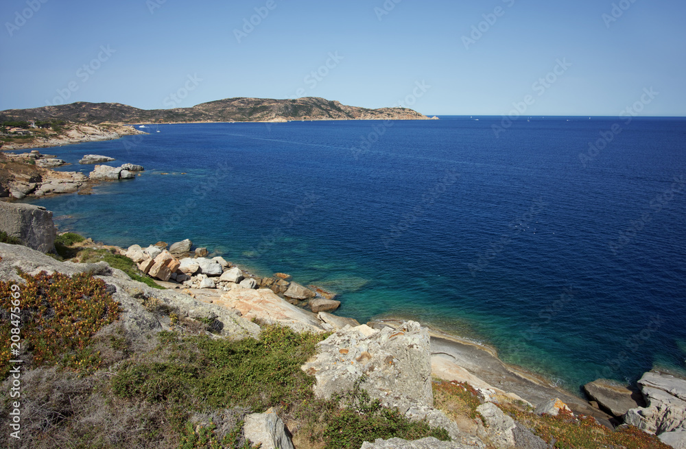 La Revellata bay in Corsica island