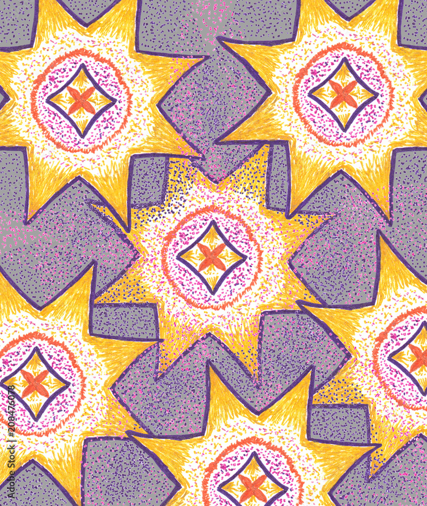 Abstract background with stars. Purple and yellow illustration. Luxury gold design pattern. Festive backdrop. Christmas and New year decorative greeting card, header, web banner, print. Abstract background with stars. Purple and yellow illustration. Luxury gold design pattern. Festive backdrop. Christmas and New year decorative greeting card, header, web banner, print.