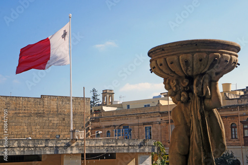 Maltese flag in Birkirkara, Malta