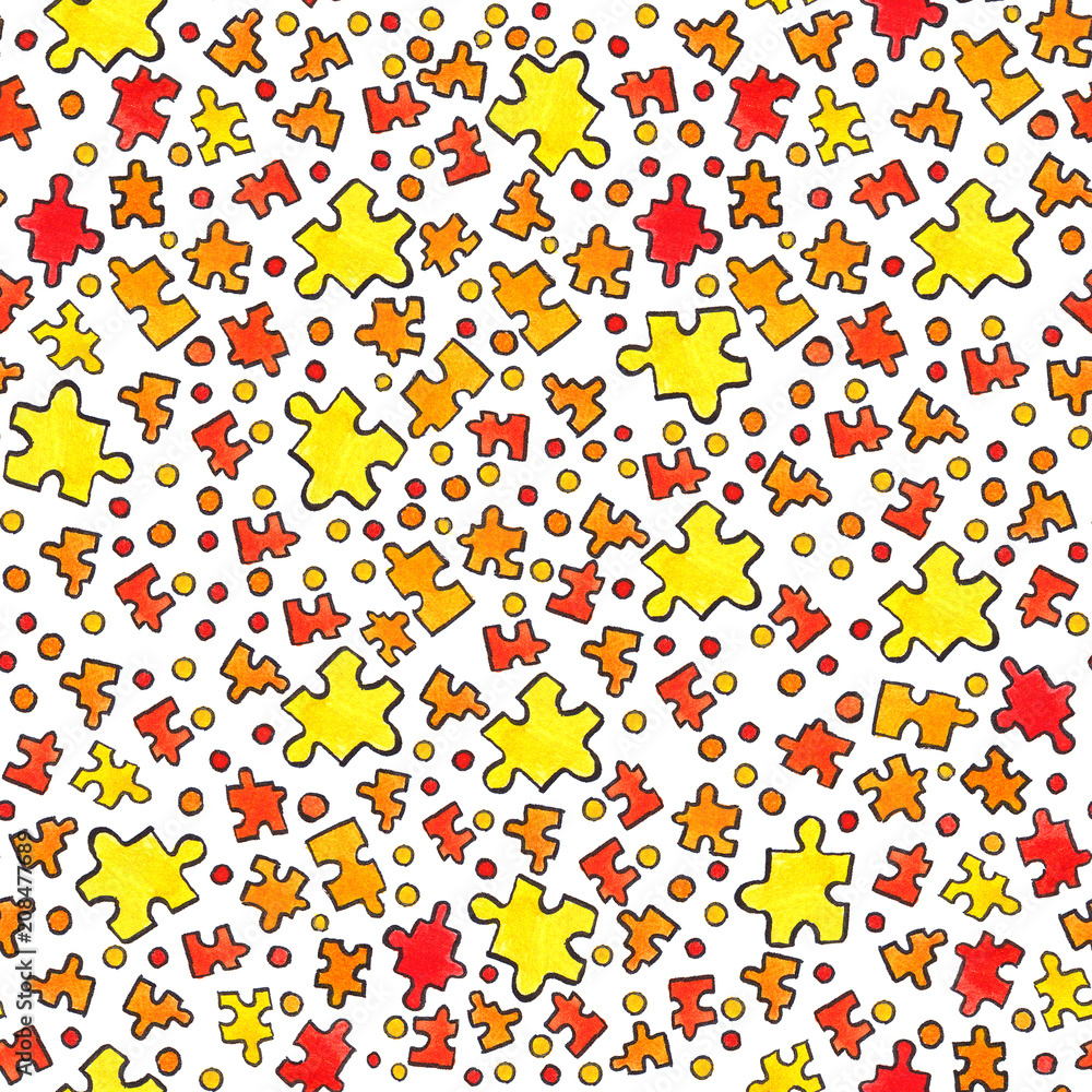 handmade puzzle pattern seamless handmade puzzle pattern seamless
