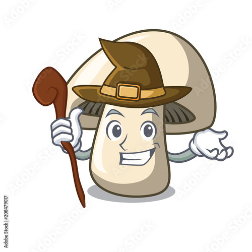 Witch champignon mushroom mascot cartoon