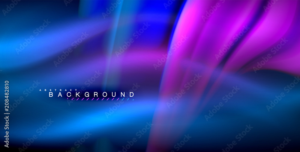 Neon glowing wave, magic energy and light motion background Neon glowing wave, magic energy and light motion background