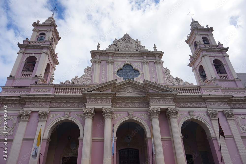 Fototapeta premium colorful church in Salta, Argentina
