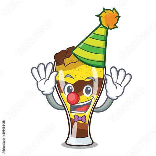 Clown mangonada fruit mascot cartoon photo