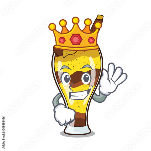 King mangonada fruit mascot cartoon
