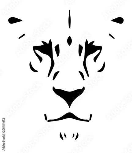 Lion Head Face #isoliert #vektor - Löwe Löwenkopf Gesicht