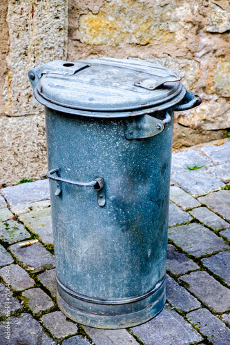 old garbage bin