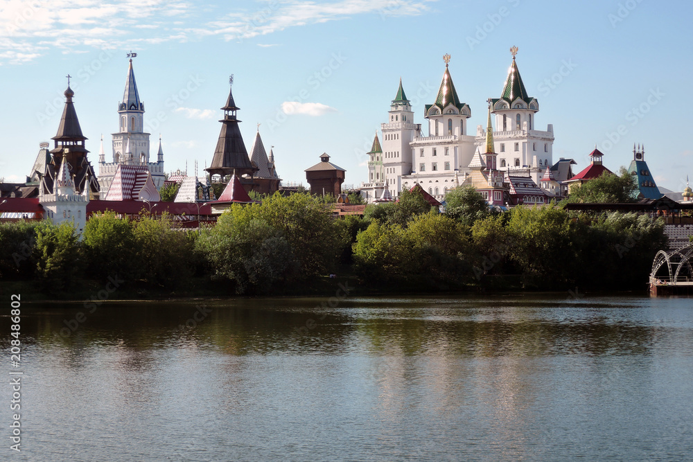 Kremlin in Izmailovo, Moscow. Popular landmark. Color photo.