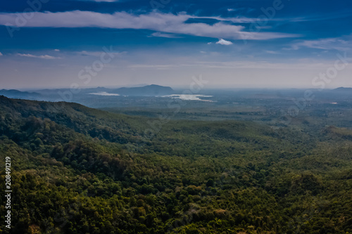 A panoramic view of the surroundings from Taung Kalat (Pedestal Hill) near Bagan, Myanmar © Walter_D