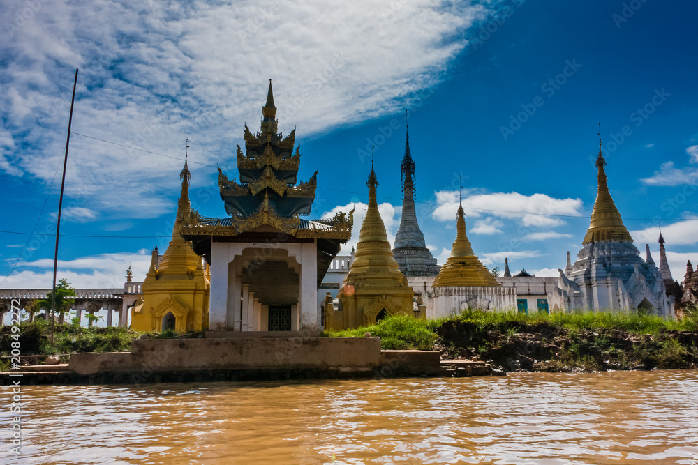 Pagodas of the Inle Lake, Shan State, Myanmar