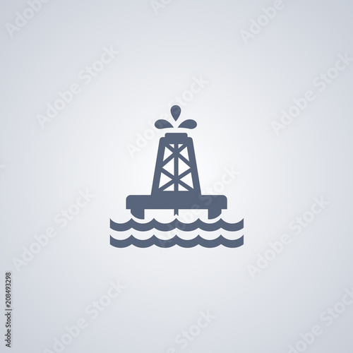 Offshore oil  vector best flat icon