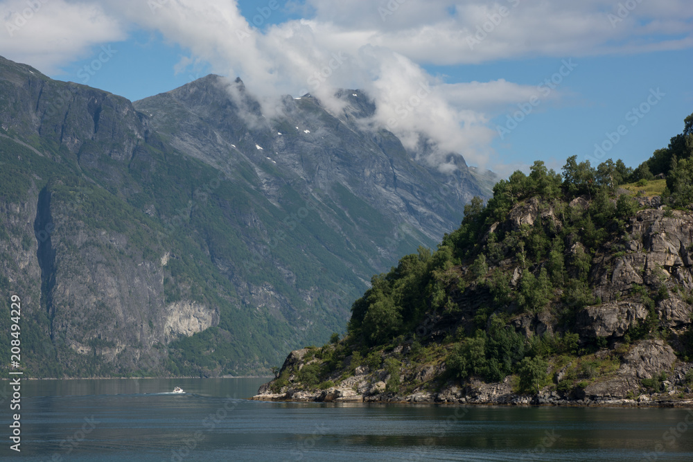 Fjord in Norway during summer