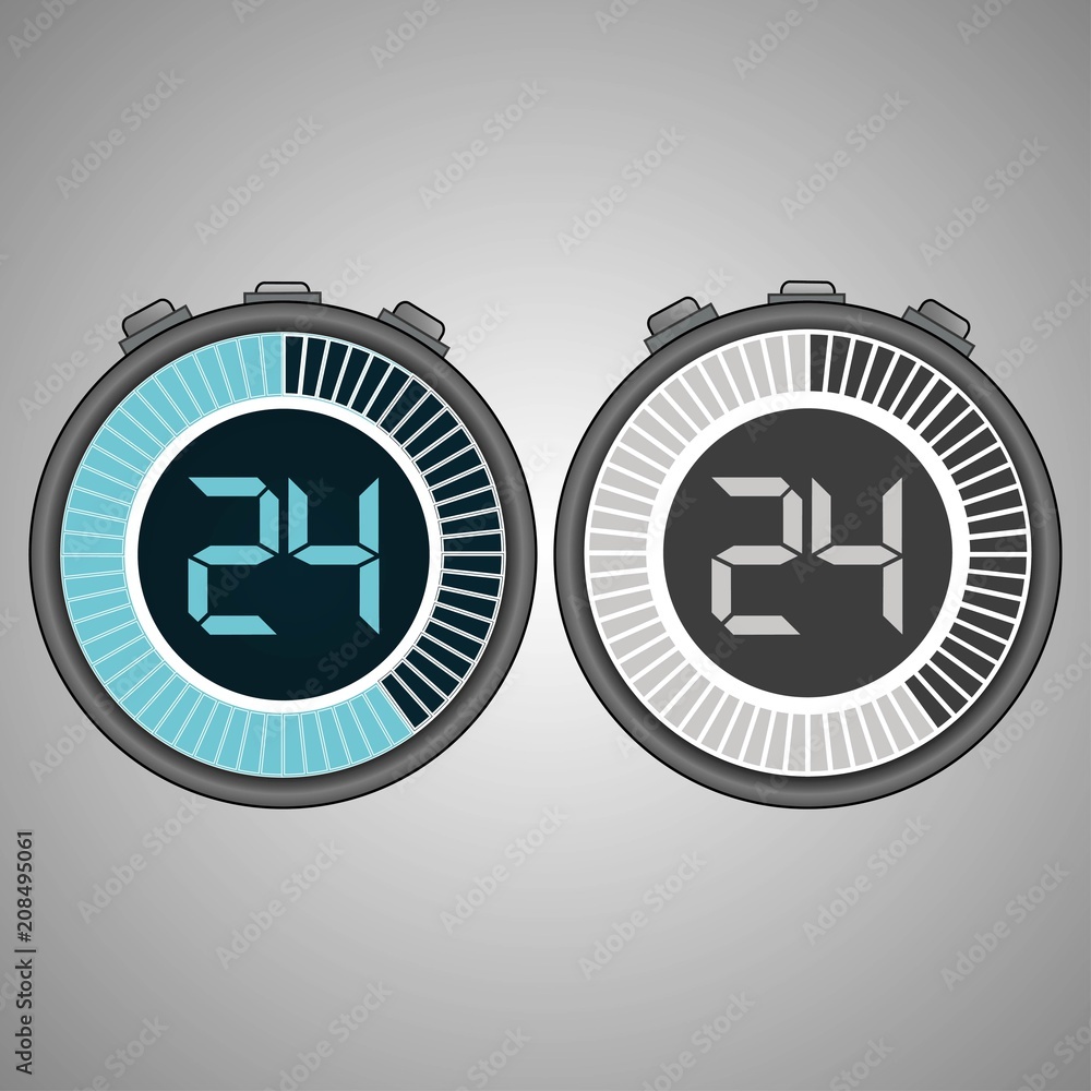 Obraz premium Electronic Digital Stopwatch 24 seconds